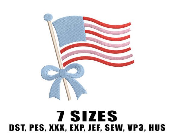 American Flag Bow Embroidery Review