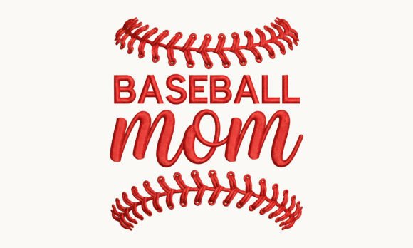 Baseball Mom Embroidery Design PNG Review