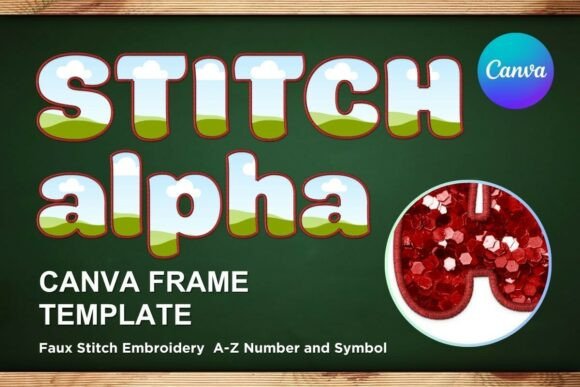 Faux Embroidery Canva Frame Letters_20 Review