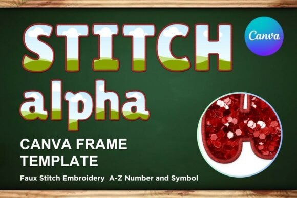 Faux Embroidery Canva Frame Letters_21