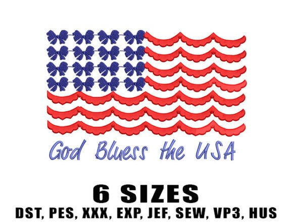 God Bless Usa Flag Embroidery Design Review