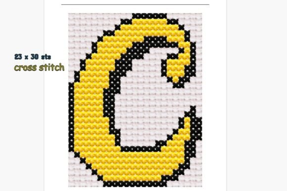 Letter C Cross Stitch Pattern Alphabet Review for Sweatshirt Embroidery