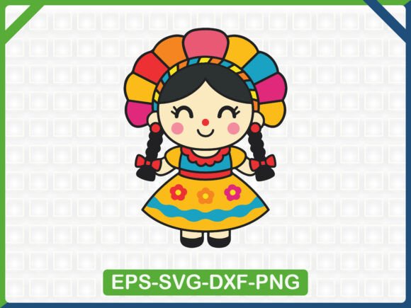 Mexican Folk Doll Embroidery SVG Design Review