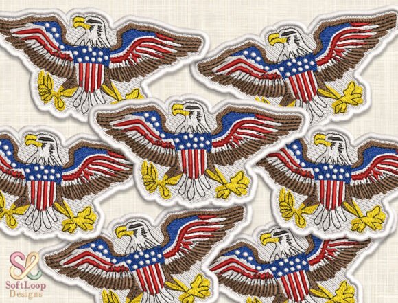 Patriotic American Patch Embroidery