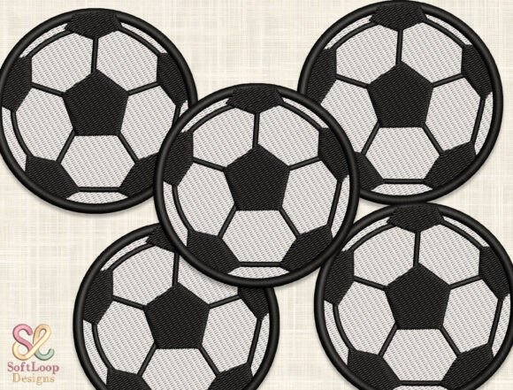Soccer Ball Patch Embroidery Design